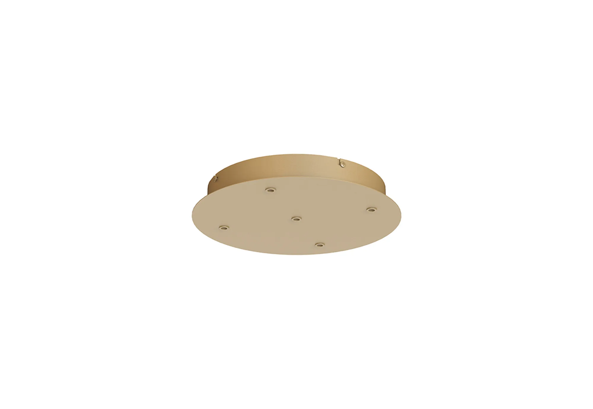 M9364  Modular 35cm Round 5 DC Plug Canopy/Ceiling Rose Kit (FRAME ONLY) (Excluding Driver), Gold